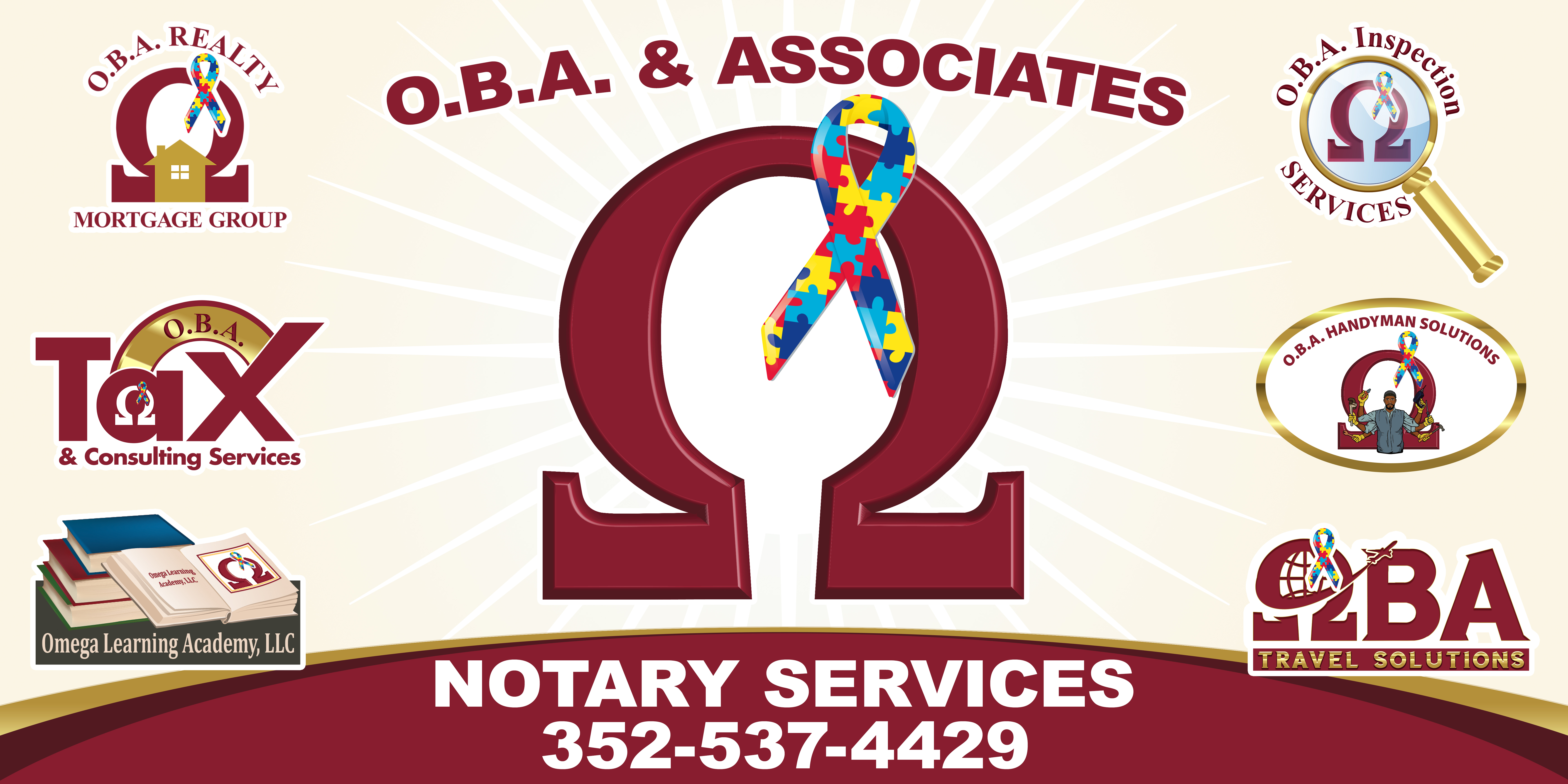OBA & Associates — Realty & Mortgage, Tax & Consulting, Business Consulting & Training, Home Inspections, Travel Solutions, Omega Behavior Analysis — Ocala, FL